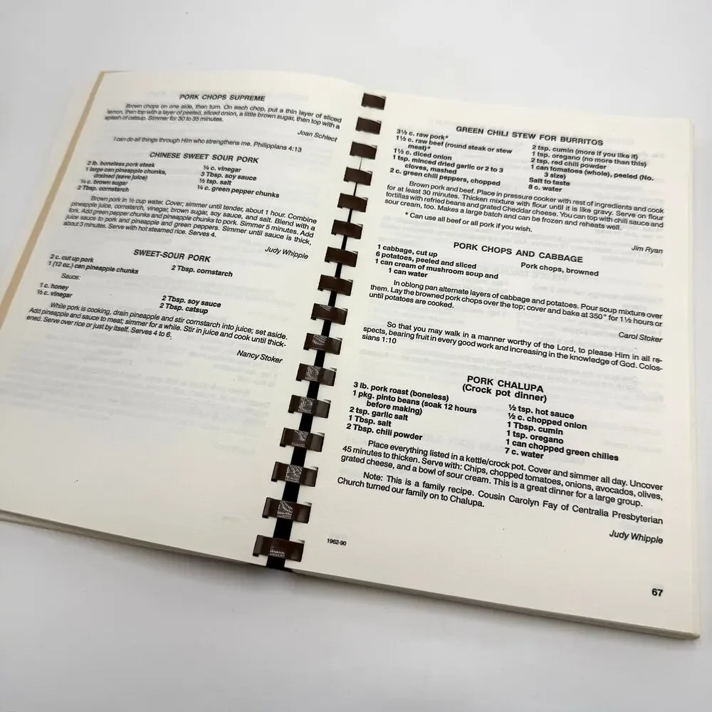Olympia Washington Westminster Presbyterian Church Cookbook Recipes Vintage 90s